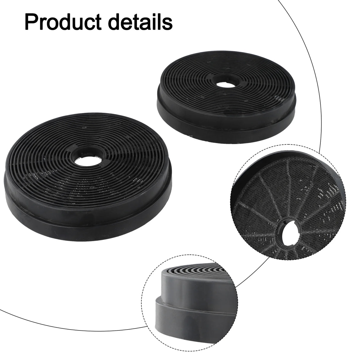 Home Appliances Range Hood Filters Reliable Filters 175mm X 175mm X 35mm Black Filters Compatible Replacement
