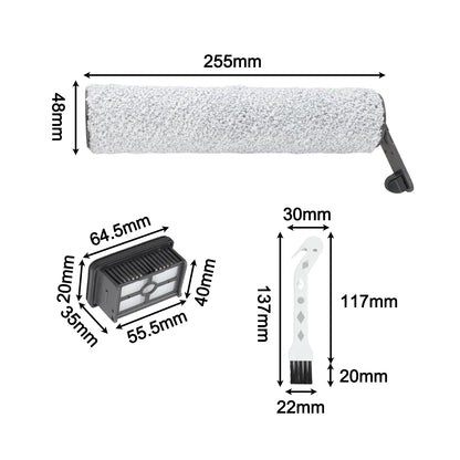 For Dreame H12S AE HHR14A Wet Dry Vacuum Cleaner Roller Brush Filter Kit Complete Replacement Parts With Cleaning Brush