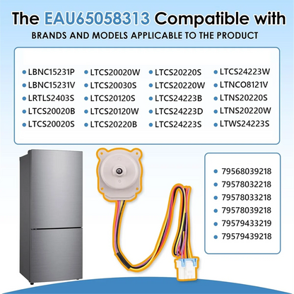 Replacement Refrigerator Fan Motor — DC12V — EAU65058313 / EAU63103001 / AP7178307 / PS16662420 / DC12V-T33C Reference