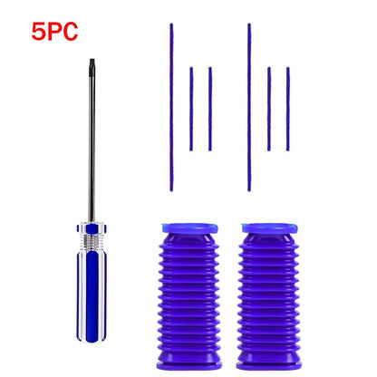 For Dyson V6 V7 V8 V10 V11 Vacuum Accessories Washable Household Floor Brush Roller Blue Hose Soft Velvet Strips