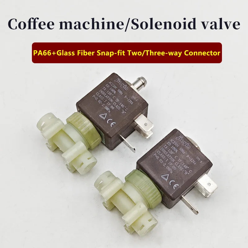 230V Solenoid Control Valve & High-temperature Resistant Steam Valve for Espresso Machine Accessories