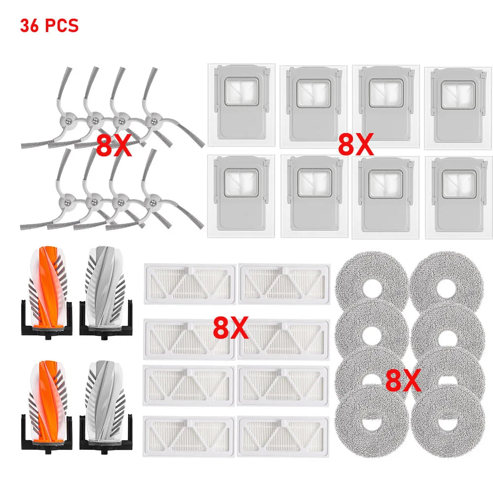 Vacuum Cleaner Part For DJI ROMO P ROMO S ROMO A Filter Mop Pad Dust Bag Roller Side Brush Cleaning Accessories Spare Part