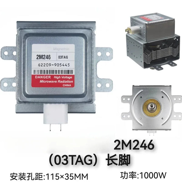 XMSJ Long Foot Magnetron Tube 2M246-03TAG, for LG, Spare Heating Part for Microwave Oven & Industrial Equipment