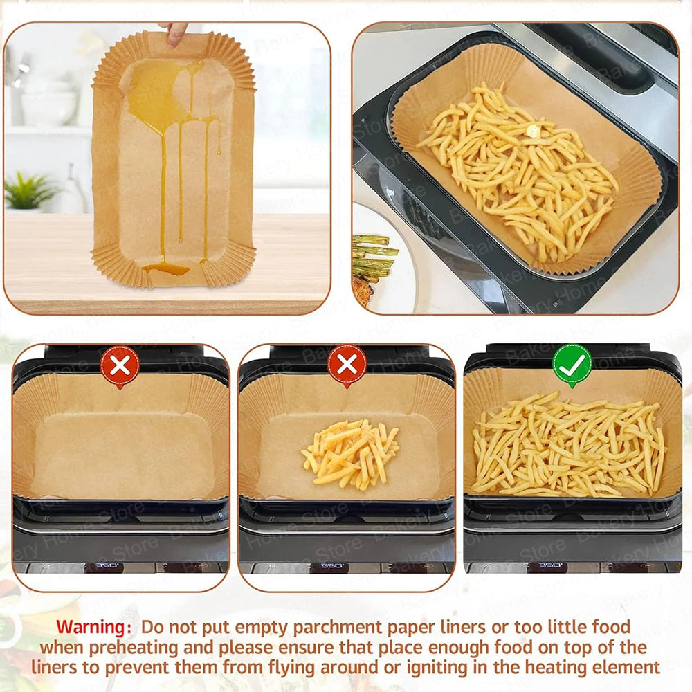 Large Air Fryer Disposable Liners For Ninja FG551 6-in-1 Grill Parchment Paper For Ninja Smart XL AirFryer Baking Accessories