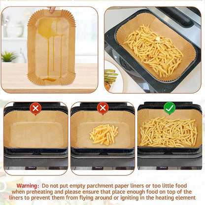 Large Air Fryer Disposable Liners For Ninja FG551 6-in-1 Grill Parchment Paper For Ninja Smart XL AirFryer Baking Accessories