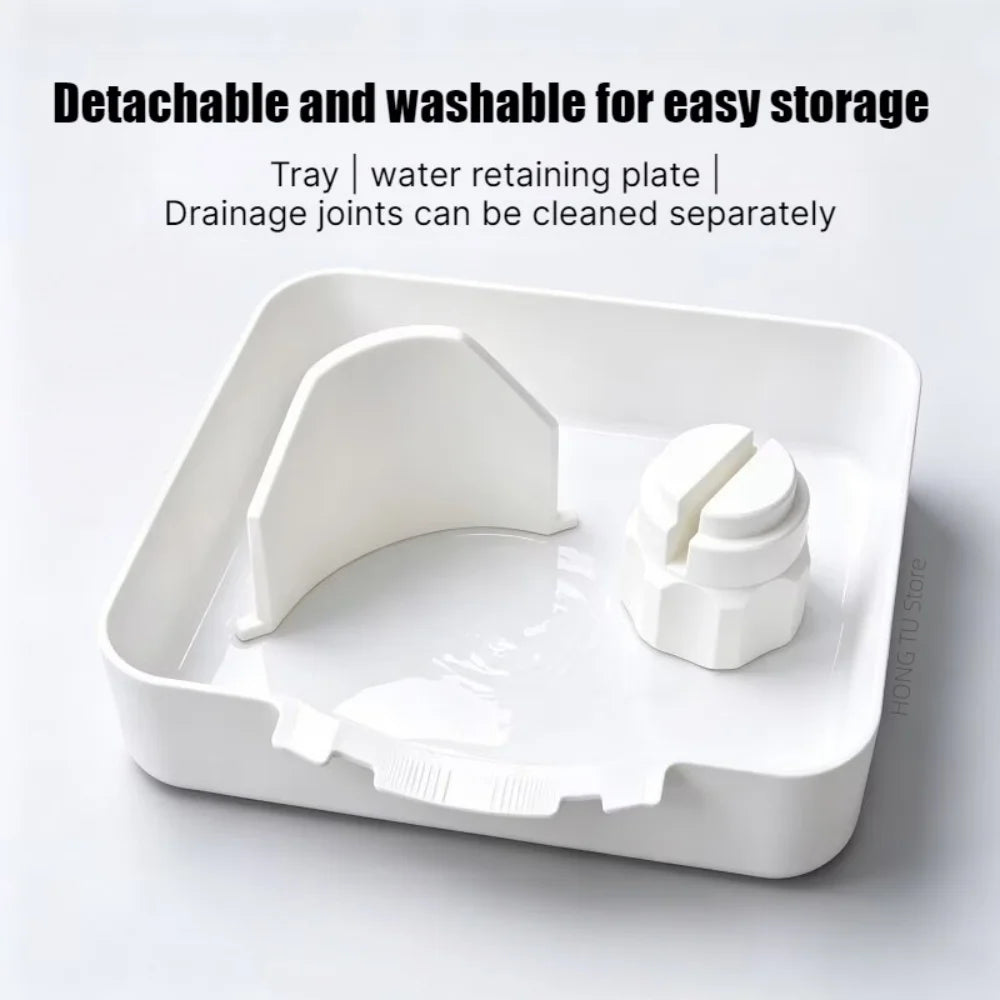 Washing Machine Drain Tray Suit Effectively Prevent Ground Overflow Water Collector Drainage Pump Lint Filter Cleaning Tray