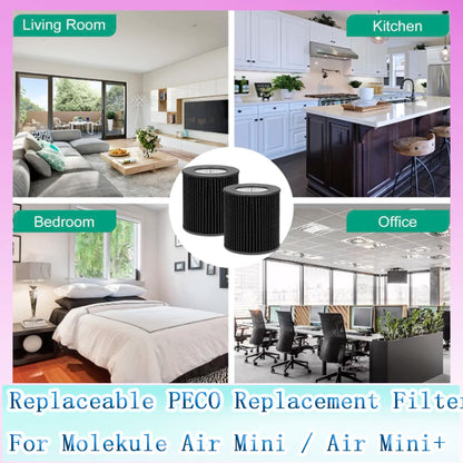 A replaceable PECO filter Compatible with Molekule Air Mini and Air Mini+air purifiers