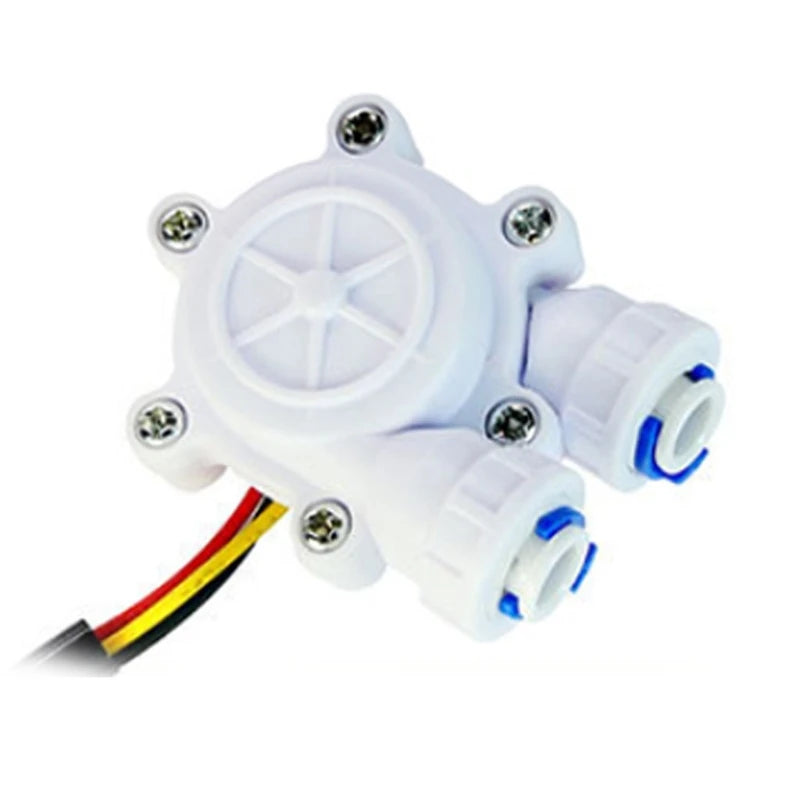 1/4" Quick Connect Water Flow Sensor Switch Flowmeter Fluid Meter Counter 0.2-8L/min for Drinking Fountain