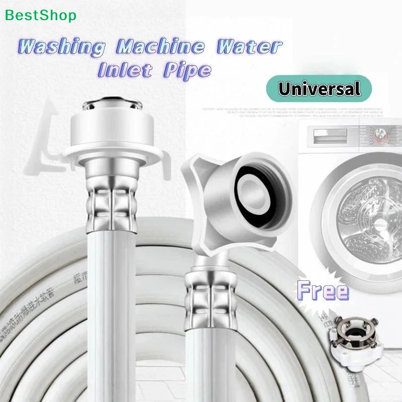 〔P〕Automatic Washing Machine Water Inlet Pipe Optional Hose Extension Adjustable Head Thickened Upper Water Pipe