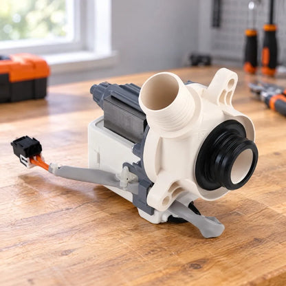WH23X28418 Washing Machine Drain Pump Compatible with GE Washer GTW335ASN1WW 290D1201G003 Replacement Part White Plastic Leak Free