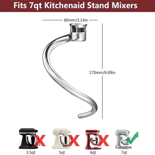 For Kitchenaid 7 Quart Mixer Auxiliary Attachment Parts Accessories Stand Mixer Dough Hook