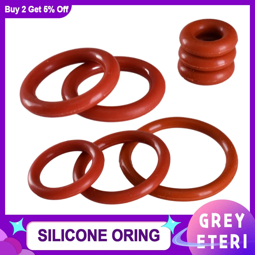 CS1.5 CS2 Red Silicon Oring Coffee Machine Sealing Gasket Rubble O Ring Seal Washers High Temperature Spacers