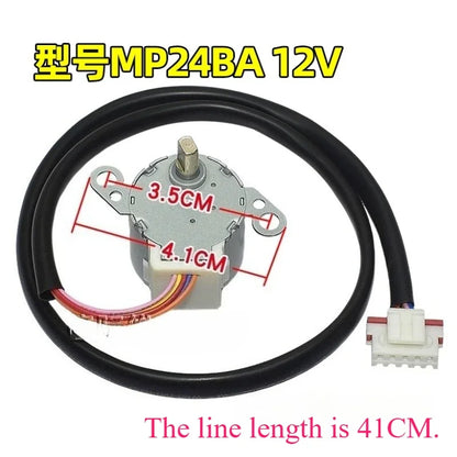 MP24BA Air Conditioning Parts Swing Motor Micro Stepper Motor 12V DC 4-Phase 5-Wire Flat Shaft Line Length 15CM/19CM/41CM