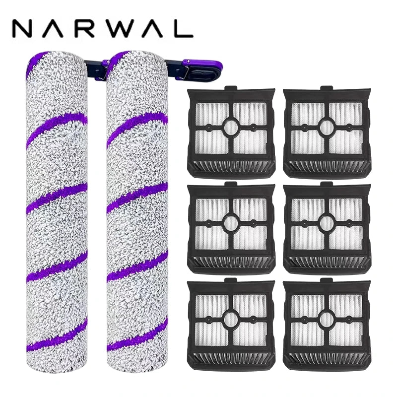 Narwal S20 Pro / Rowenta X-Clean 10 Parts Wet Dry Vacuum Cleaner Consumable Roller Brush Filter Accessories