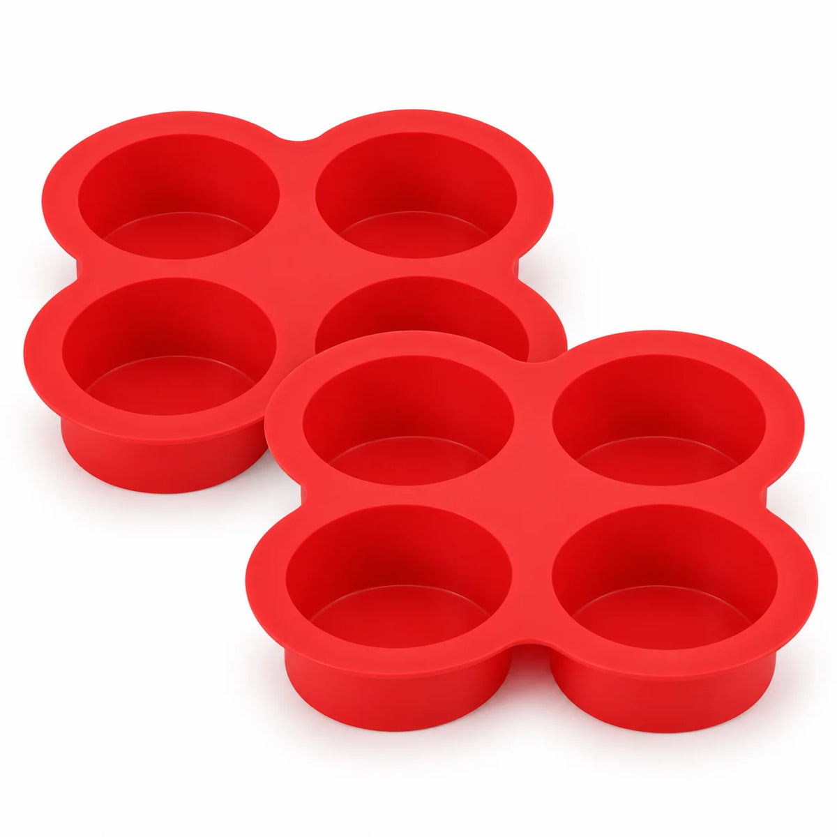 Air Fryer Egg Mold Round Shape Eggs Mold 4 Cavity Non-Stick Silicone Air Fryer Egg Pan Egg Steamer Cooking Mold Fried Egg Tool