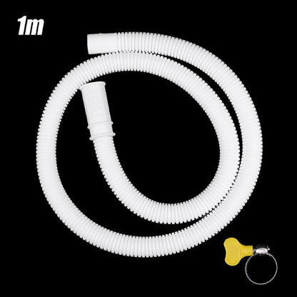 Washing Machine Dishwasher Drain Hose Pipe Waste Water Outlet Expel Soft Tube White PP Plumbing Stretchable Flexible Hose