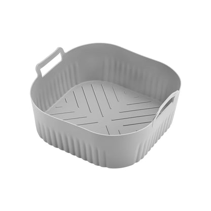 20cm/7.87inch Square Reusable Air Fryer Silicone Liners Silicone Basket 4.2L Compatible with Philips NA299 Accessoires Easy To Clean