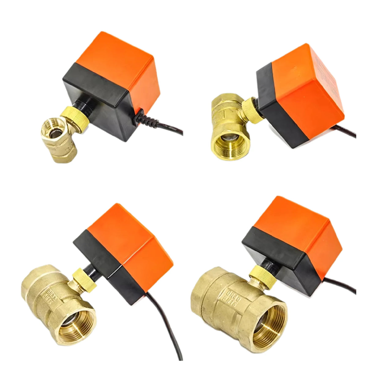 Electric Brass Ball Valve Motorized 2 Way 3 Way AC220V DC12-24V HVAC Fan Coil Heating Water Control DN15-DN50