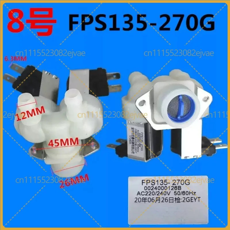 FPS135-270G Washing Machine Inlet Solenoid Double Valve Compatible with Haier XQG70-1279 Front Load Washer Water Inlet Valve Replacement