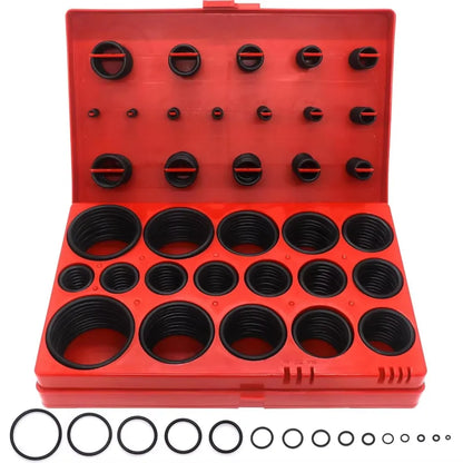 419/225PCS Rubber O-Ring Assortment Kit Buna-N Gasket Sealing Replacement O-Rings 32 Metric Sizes for Plumbing Faucet Repair