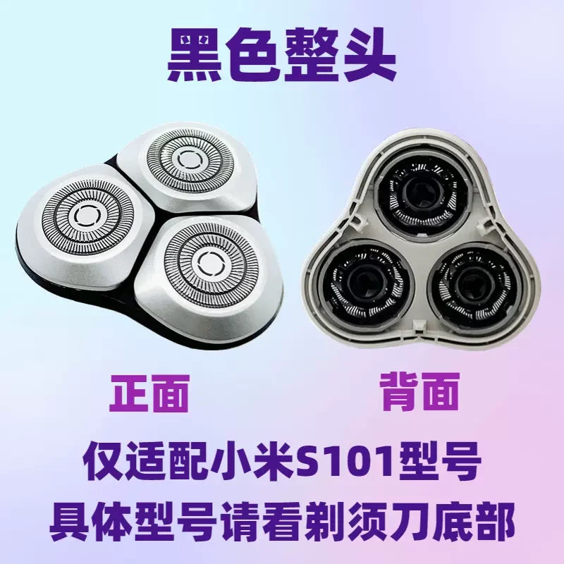 Compatible with Xiaomi Mijia S101 Electric Shavers Replace Blade Beard Trimmer Razor Hair Shaving Replacement Head - Blue/Silver