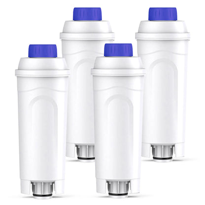 4PCS Water Filters Replacement for De'Longhi Coffee Machines, Compatible with DLSC002 Coffee Maker Water Filter Cartridges