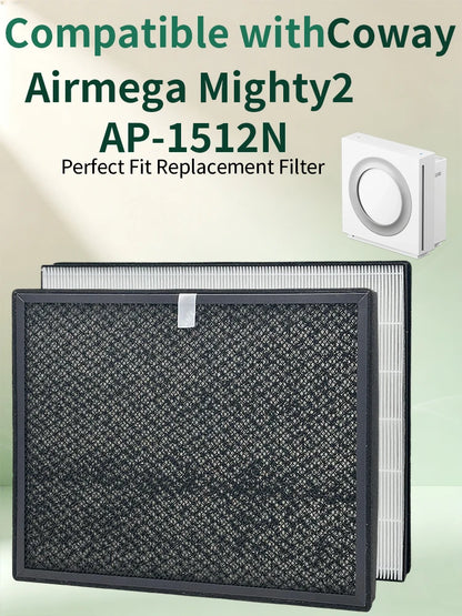 Airmega Mighty2 Replacement Filter is Compatible with Coway AP-1512N Airmega Mighty2