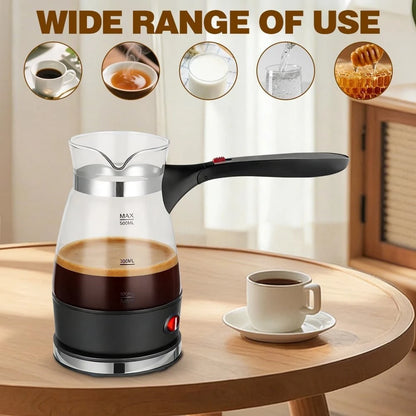 BBNV-Electric Turkish Coffee Machine,Coffee Maker With Handle,500 Ml Electric Coffee Pot,Espresso Maker,For Tea,Mocha Eu Plug