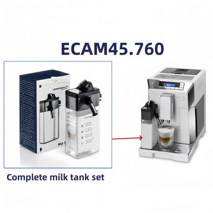 Milk Jug Compatible with Delonghi ECAM45.760 Fully Automatic Coffee Machine Accessories