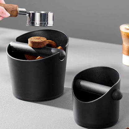 Shock-Absorbent Coffee Knock Box Anti-slip Espresso Dump Bin For Coffee Grounds With Removable Knock Bar Coffee Grind Waste Bin