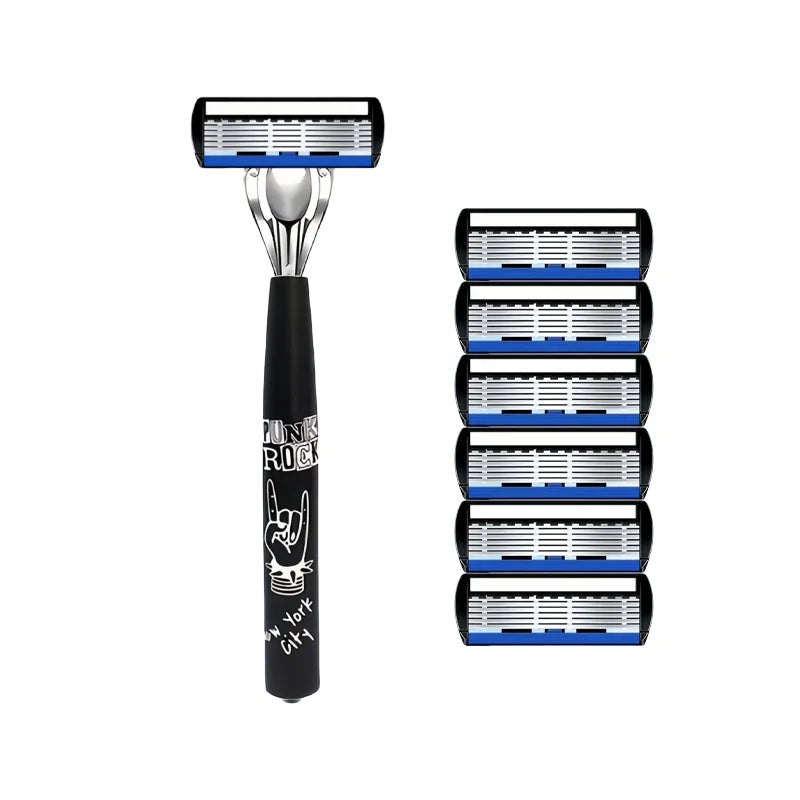 Manual Razor with Six-Layer Blades