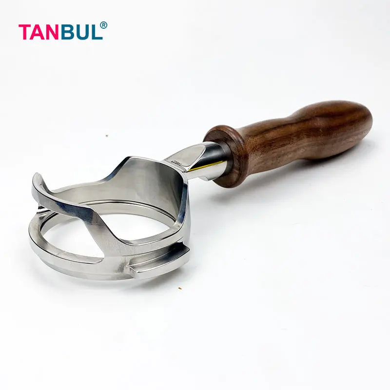 Walnut Handle Coffee Filter for 58mm Semi-Automatic Coffee Machine Bottomless E61 Design Made in China