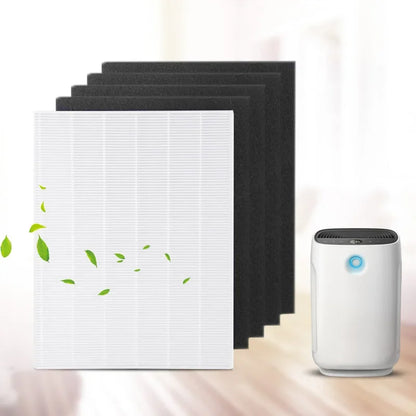 1 Piece Main HEPA Filter and 4 Pieces Air Purifier Parts Carbon Pre-filters for Winix 115115 5300 5500 6300