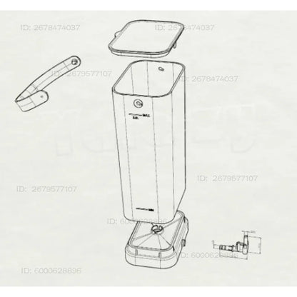 Coffee Machine External Water Tank 2l with Adapter Head, Full Set of Base