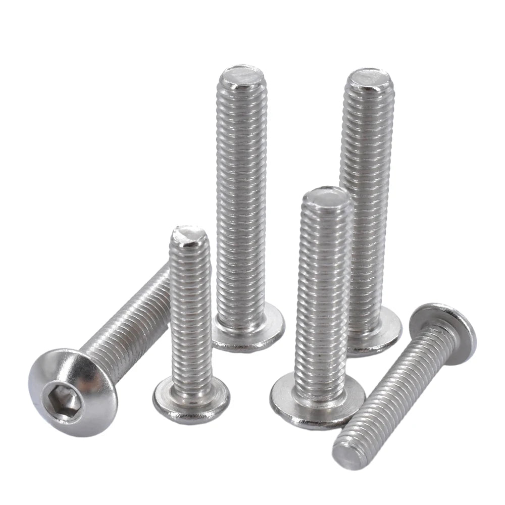 M5 M6 M8 304 Stainless Steel Allen Screws Round Head Bolt Countersunk Head Bolts Hex Socket Screws 2-20pcs