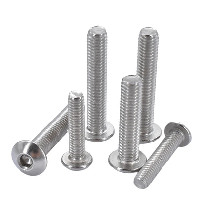 8-300pcs 304 Stainless Steel Allen Screws Round Head Bolt Countersunk Head Bolts Hex Socket Screws M2 M2.5 M3 M4
