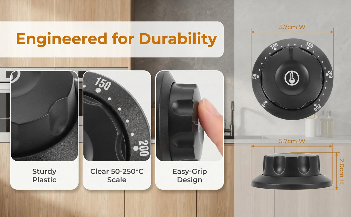 Thermostat Stove Knob Dial Temperature Control Knob Replacement Oven Knobs for Fryer Microwave Oven Accessories
