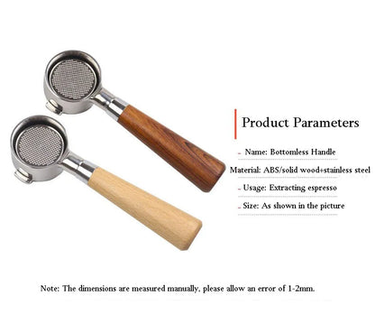 51mm Coffee Basket Delong ECO310 Mmodified Solid Wood Handle Two Ears Stainless Steel Bottomless Portafilter Barista Accessories