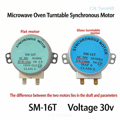 Microwave Oven Turntable Motor SM-16T Synchronous Stirring Motor AC30V Replacement Part Compatible with Galanz