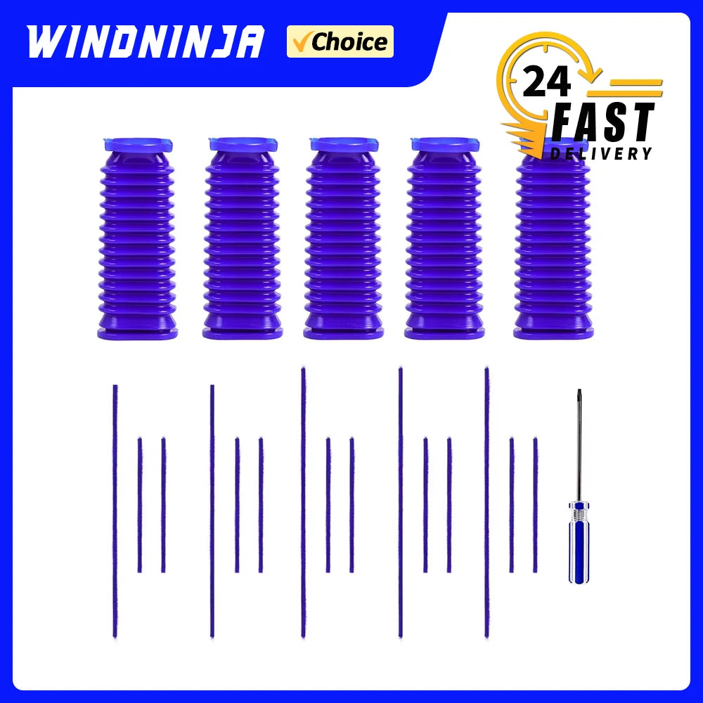 For Dyson V6 V7 V8 V10 V11 Vacuum Accessories Washable Household Floor Brush Roller Blue Hose Soft Velvet Strips