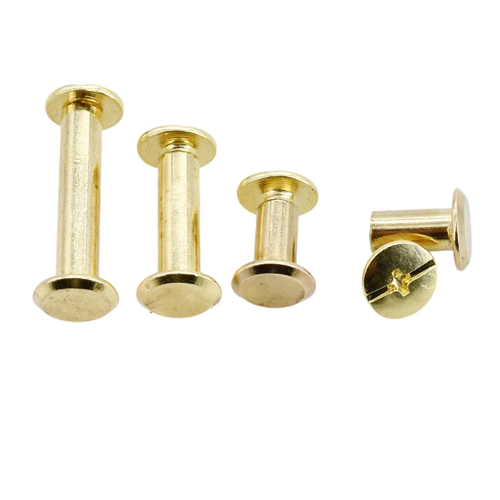 Bookbinding Rivets Nuts Bolt Set Phillips Chicago Screws Leather Belt Purse Binding Screw Photo Album Calendar Nails 4mm-125mm