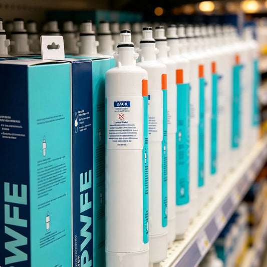 High Flow Refrigerator Filter Cartridge Replacement No Chip RPWFE PFE GFE Compatible Easy Fit