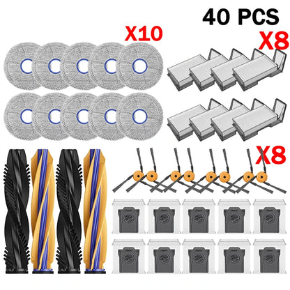 Dreame X60 Max Ultra Robot Vacuum Cleaner Accessories Main Side Brush HEPA Filter Mop Cloths Dust Bag Spare Parts