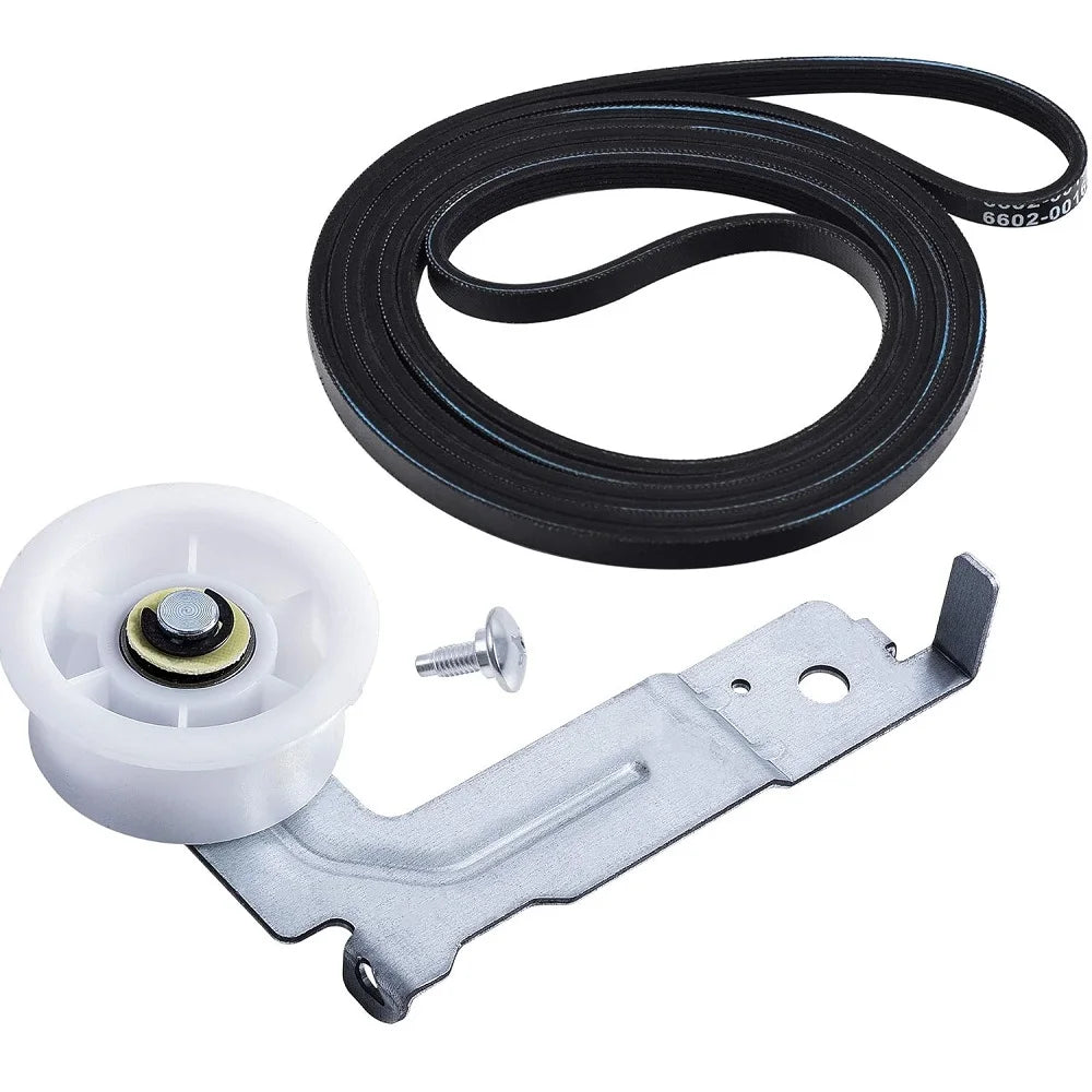 DC93-00634A Dryer Idler Pulley & 6602-001655 Drum Belt Compatible with Samsung & Kenmore 6602-001314 PS4133825 DC96-00882B DC96-00882C