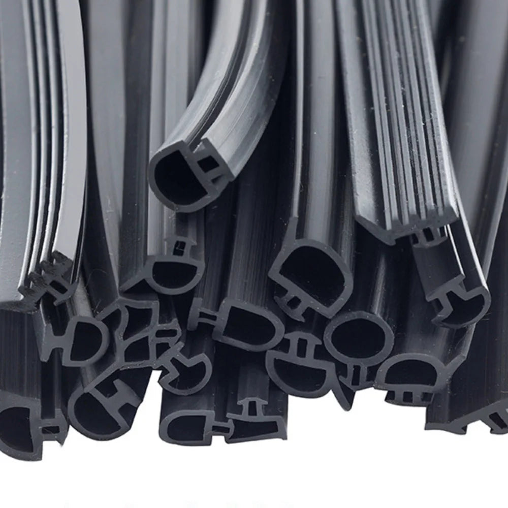 1/3/5M Aluminum Alloy Door Window Soundproof Strip Bridge Cutoff Silicon Sealing Strips Card Slot Type Windproof Dust-Proof Seal