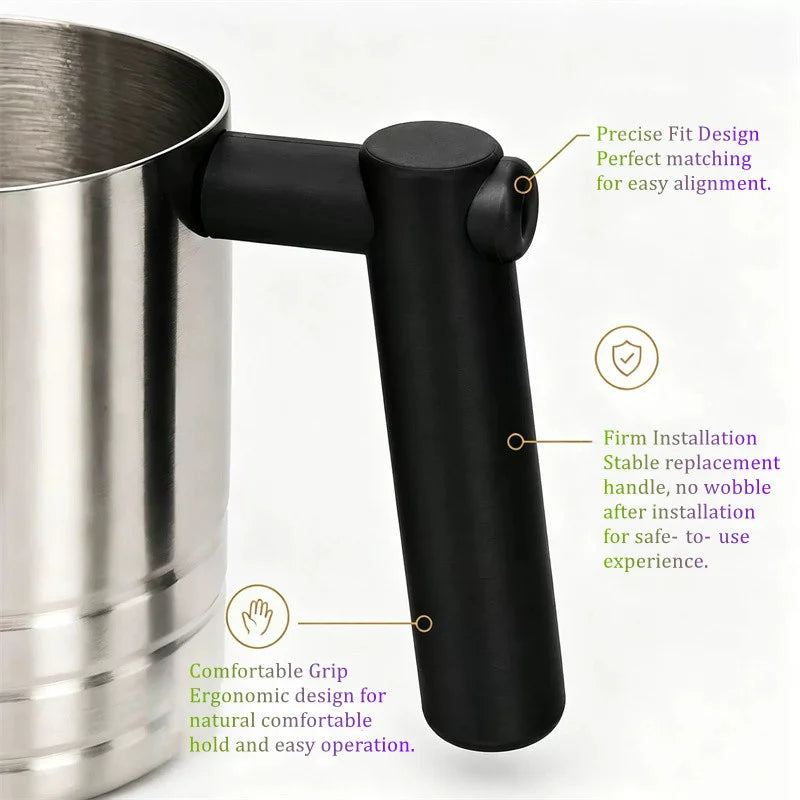 Fits NINJA CAFE LUXE ES601 ES655 ES701 Coffee Machine,1 Set Replacement Handle Kit for Latte Art Milk Frothing Pitcher Jug Cup