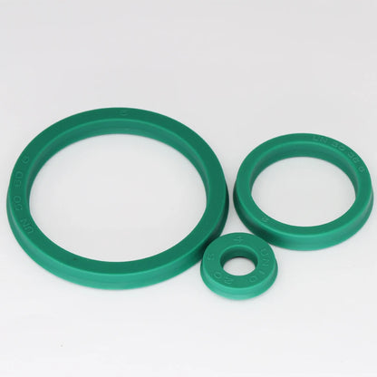UN 50/52/53/55/56/58/60mm ID Green Polyurethane PU Shaft Piston Rod U Y Single Lip Sealing Ring Gasket Hydraulic Cup Oil Seal