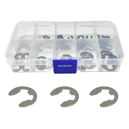M2.5 M3 M3.5 M4 M5 M6 M7 M8 M9 M10 304 Stainless Steel E Clip Washer Spacer Gasket Circlip External Retaining Clip For Shaft