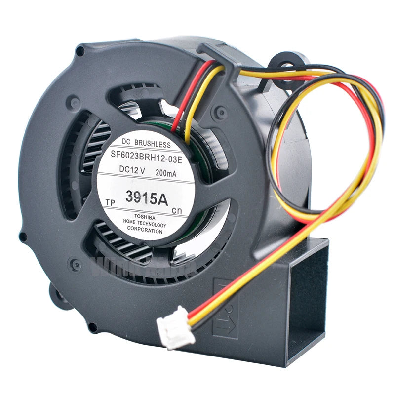 SF6023BRH12-03E 6cm 60mm Blower Fan 60x60x23mm DC12V 0.20A 3-Pin Turbine Cooling Fan for Projectors
