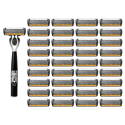 Manual Razor Set with Six-Layer Blades
